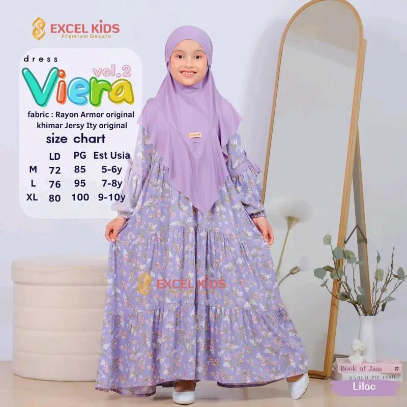 GAMIS KIDS SYARI / GAMIS KIDS RAYON / GAMIS MOTIF BUNGA / EXCEL 6
