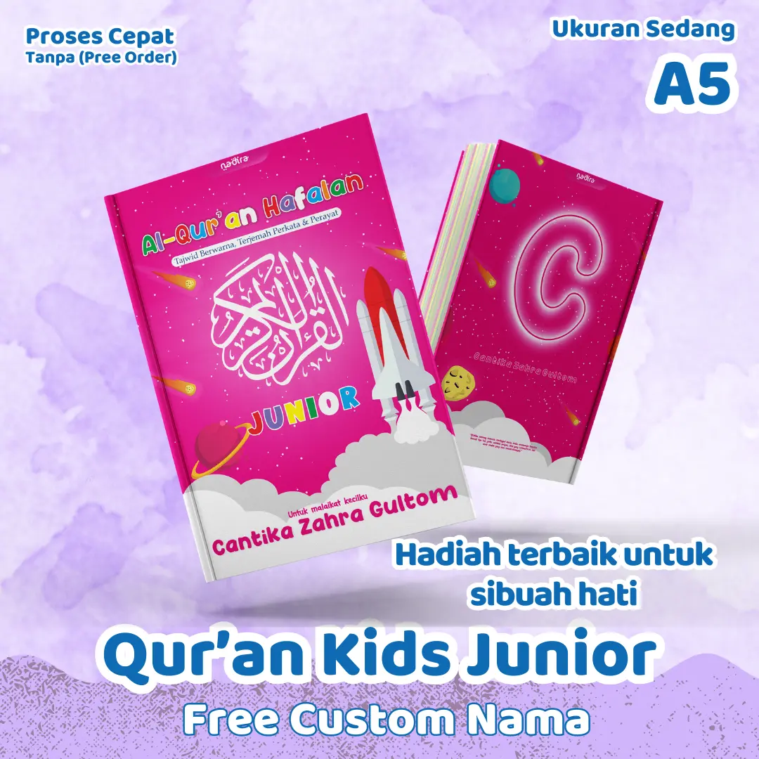 Al Quran Kids by Nadira.id Bisa Custom Nama dan COD ukuran A5 Alquran