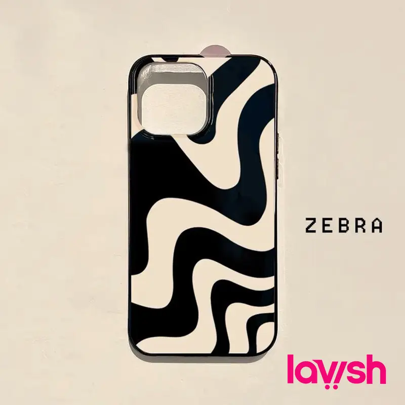 [ LC ] iPhon* Case For 14 Series TPU Soft Case Zebra Print Glossy Candy Case Camera Protection Shockproof For iPhon* 15 14 13 12 11 Plus Pro Max - IP073 0