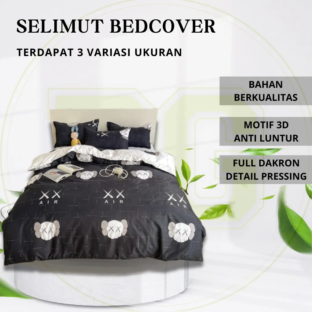 [ EXCLUSIVE ] Tebus Murah Bedcover Katun Halus Sprei Motif Karakter Aesthetic Ketebalan Medium UK 120 160 180 CM