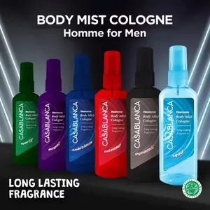 Casablanca Body Mist Cologne 100ml untuk Pria dengan Aroma Tahan Lama dan Pilihan Warna yang Menarik