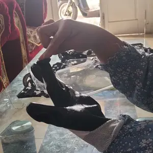 12, 6 dan 3 Pasang Sarung Tangan Kerja Dewasa Anti Sajam Dilapisi Lateks Anti Slip Anti Duri - Warna Hitam - Biru, Putih