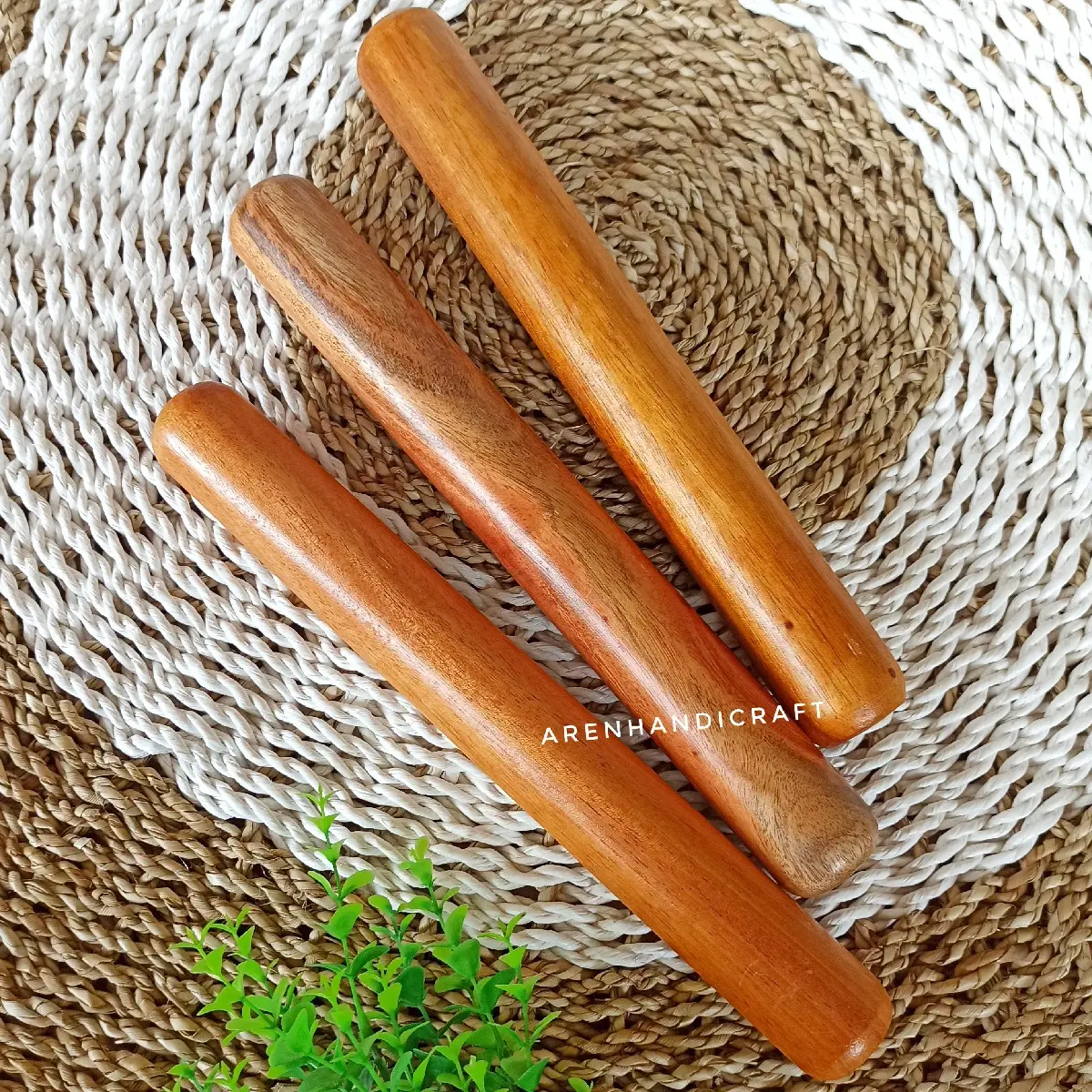 Rolling pin kayu mahoni 30cm