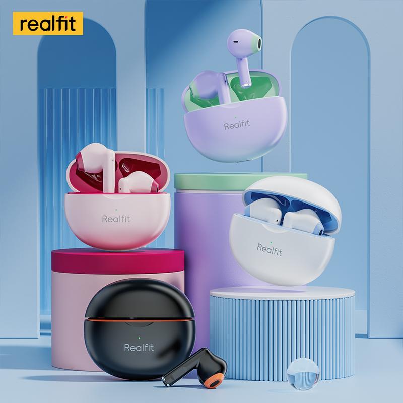 Realfit F2 TWS Bluetooth Earphone HIFI Quality True Wireless Earbuds with Mic BT5.3 Superb Bass 25H Batttery Life 1