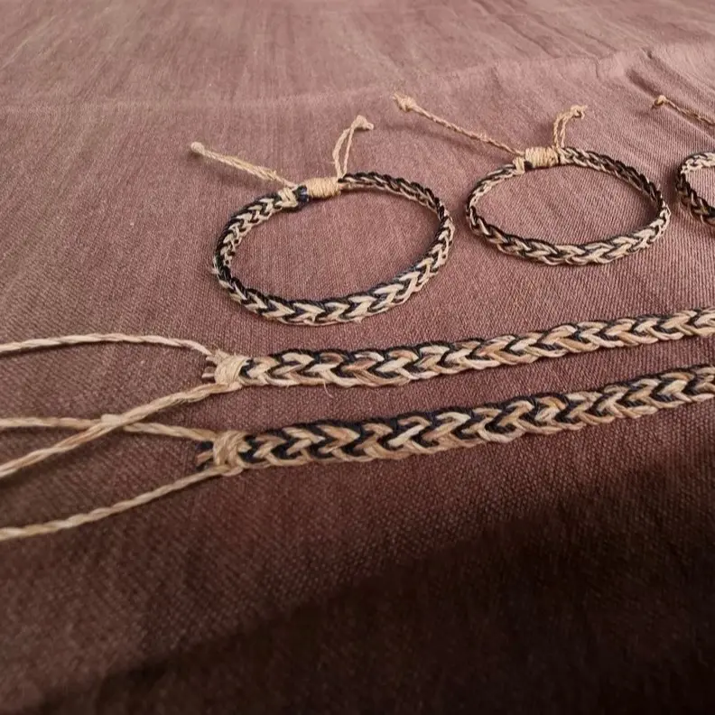 Gelang kepang kulit kayu khas baduy Bracelets Coklat Elegan pria 4