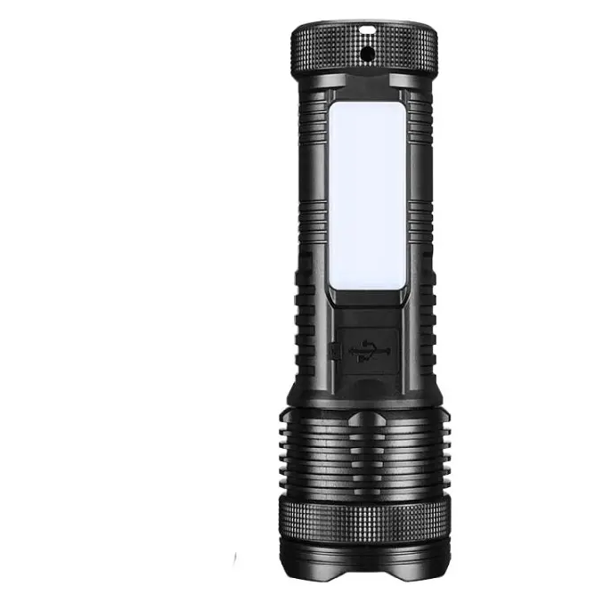 SENTER LED 2 CAHAYA 2458 - BISA DI ZOOM - CAHAYA TERANG - JARAK JAUH - INDIKATOR DIGITAL - BISA JADI POWERBANK - TYPE-C 7
