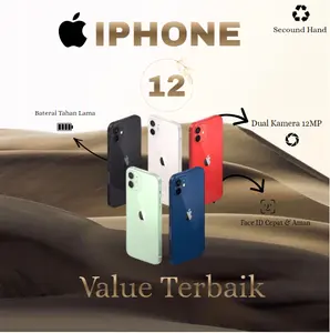 GMA IPHONE 12 64GB | 128GB | 256GB FULLSET SECONDHAND ORIGINAL 100% All OPERAT0R KONDISI PERFECT