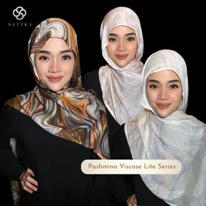 Pashmina Viscose Lite Series - Motif Corak Sattka | Watercolor Viscose - Ariel - Briella - Serena - Blaire - Marble
