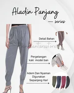 Celana Aladin Ban Panjang Celamis Celana Santai Standar & Jumbo Bahan Kaos Melar