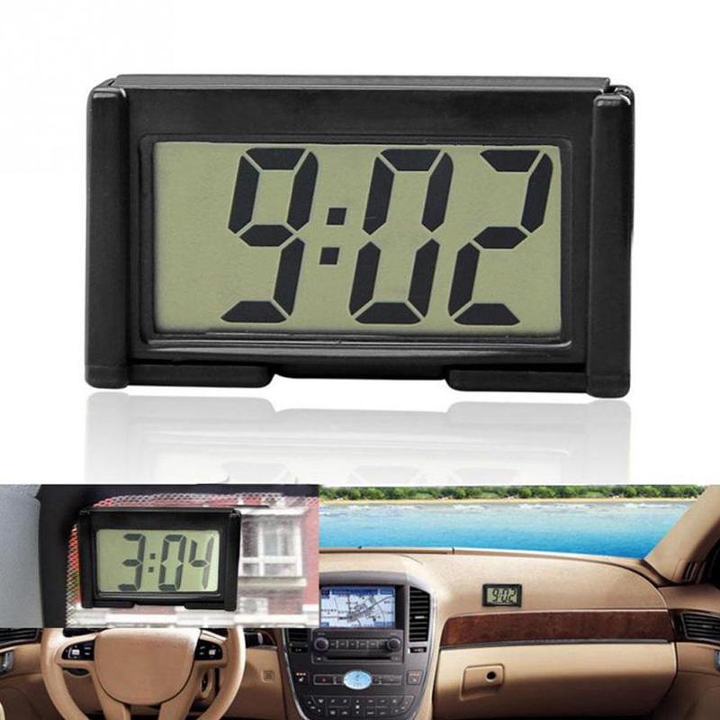 Mini Electronic Digital Clock Home Furnishings Can Be Used For Car Truck Dashboard Time Practical Self Adhesive Holder Durable 0
