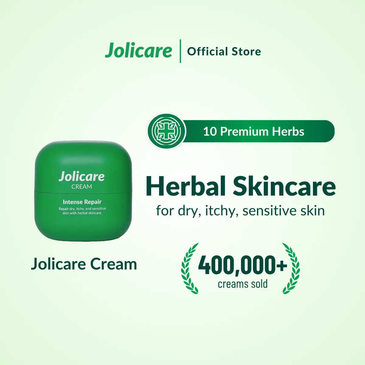 Jolicare Cream - 15g / 50g | For Dry, Itchy, & Sensitive Skin | Kulit Kering, Gatal, & Sensitif | Herbal Skincare | Penjagaan kulit herba | Skincare