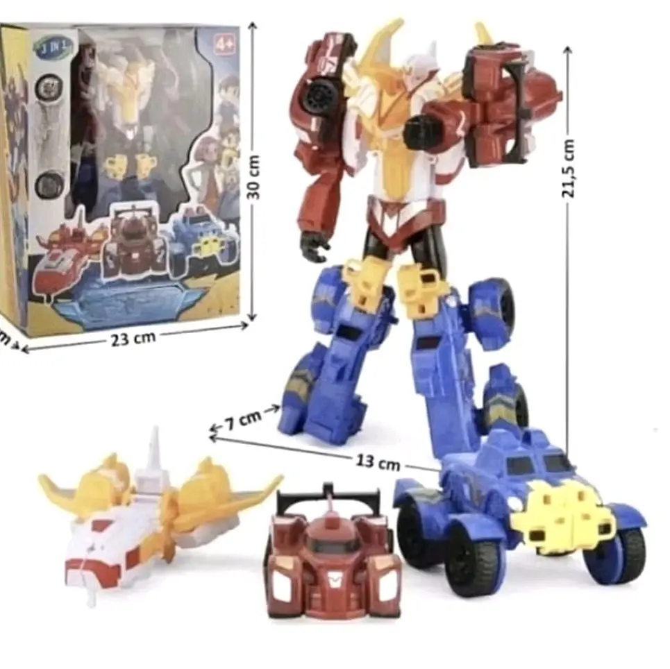 Mainan Anak Robot Transformers Robot Deformation seri Tobot Tritan 3 jadi 1 untuk Anak-anak