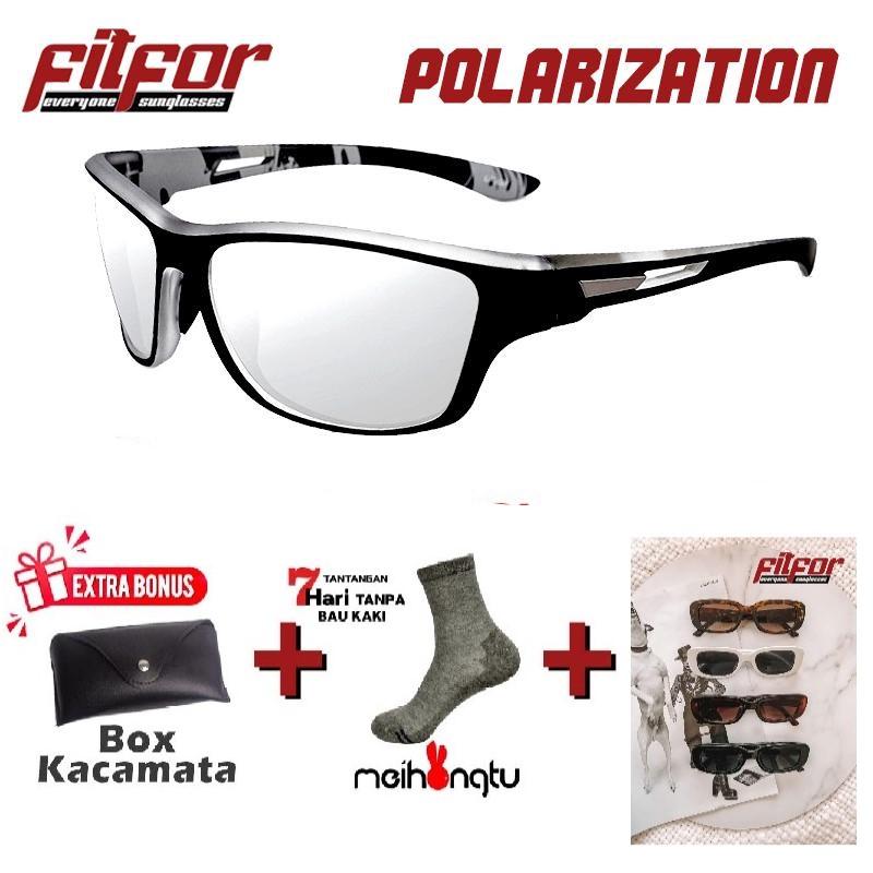 FITFOR KACAMATA PRIA POLARIZED SUNGLASSES ANTI SILAU NIGHT VISION 336 Frame Lensa Eyewear 1