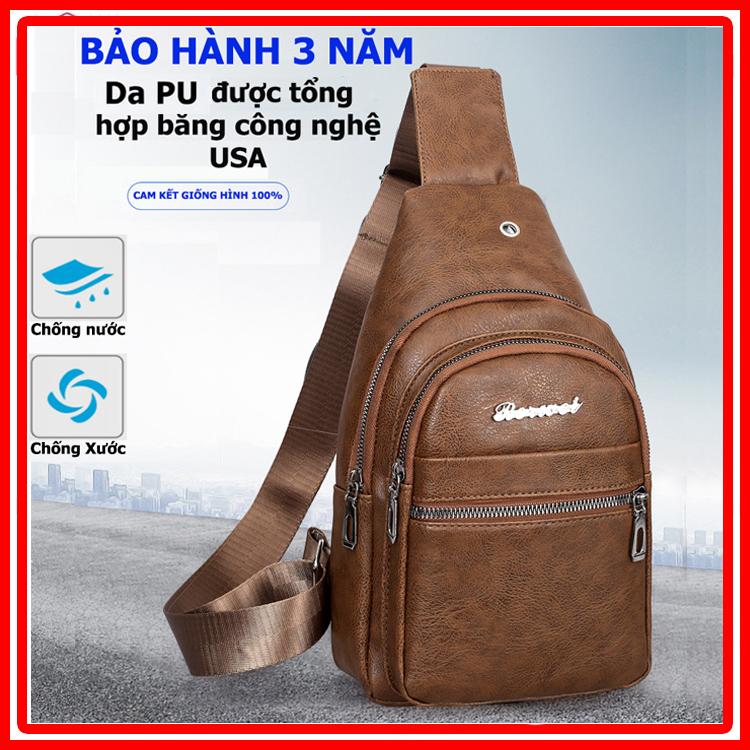 Hình thật 100% Túi đeo chéo nam da Công Nghiệp Loại Tốt Bảo hành 03 Năm Bag Túi Bao Tử