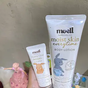 Moell Barrier Protection deals! Body Lotion 185gr & Face Cream 40gr- Face Cream With Plant Based Probiotics, Organic Avocado Oil - Skincare Untuk Wajah & Badan Bayi dan Anak Formulasi Dokter