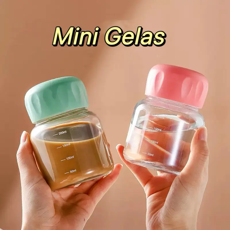 BOTOL MINUM KACA MINI TEMPAT AIR SUSU JUS//MINUM JUS