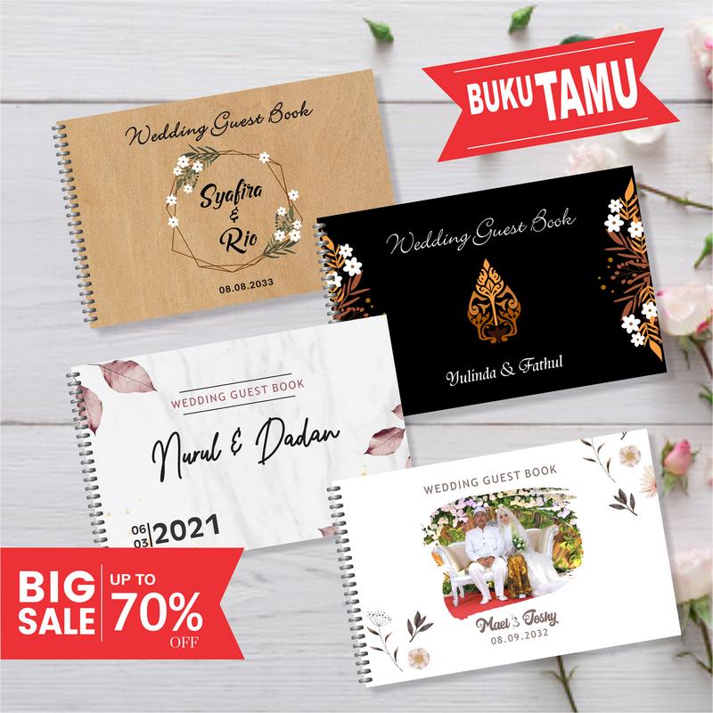 Buku Tamu Pernikahan Custom Aesthetic Kekinian Murah 0