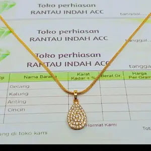 kalung milano liontin permata pul free surat