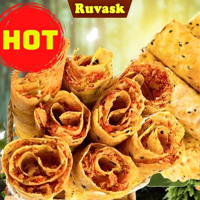 Bánh Tráng Nướng Mắm Ruốc Anh Bảy Mập Thơm Ngon - Bánh Tráng Cuộn Mắm Chà Bông Tép Hành Phi Giòn Tan - Bánh Tráng Ruvask