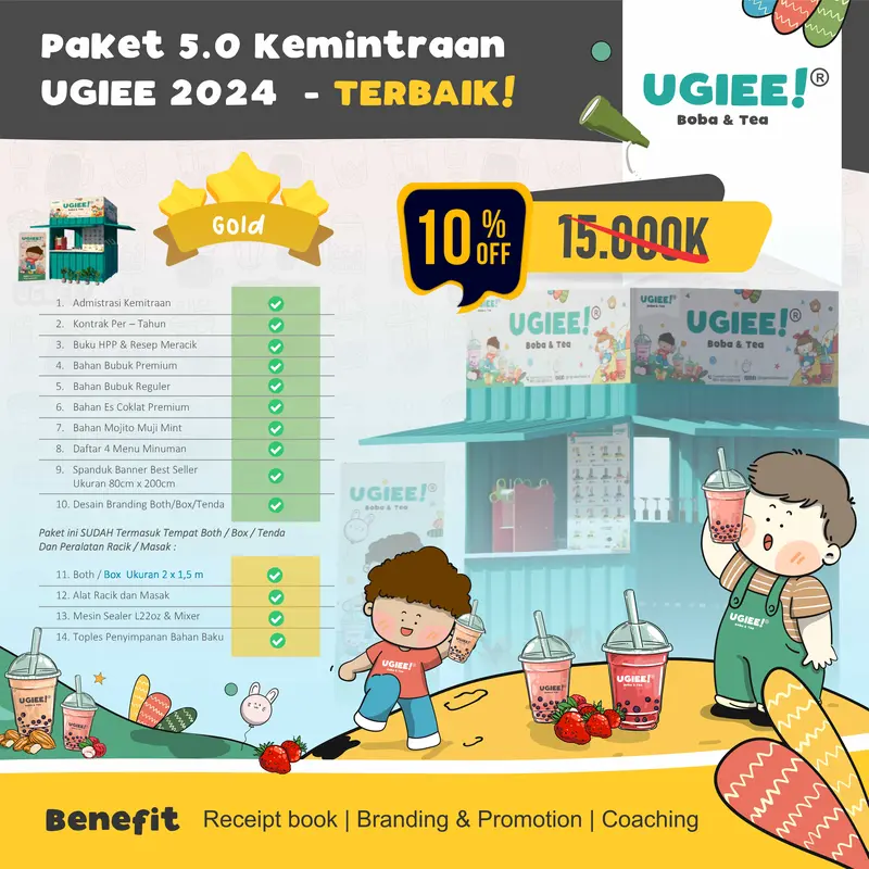Anggur 16oz - Isi 1 sachet Bubuk Minuman Racikan UGIEE Boba & tea 5