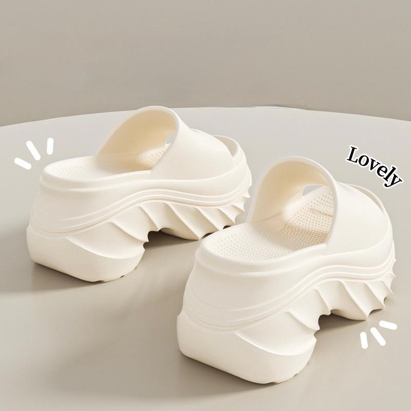 (Tang 1 size) Dép một quai nữ đế cao 7.5cm chất liệu eva êm nhẹ đi chơi đi du lịch