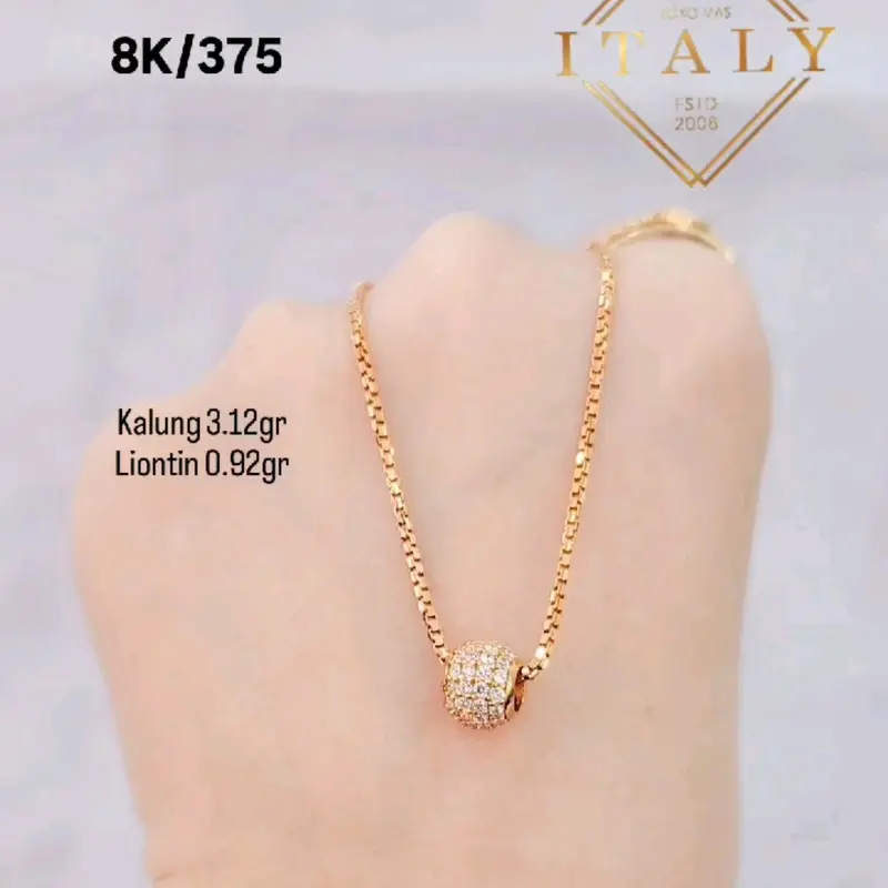 Liontin Kalung Bola Huruf P Putih Abjad 0