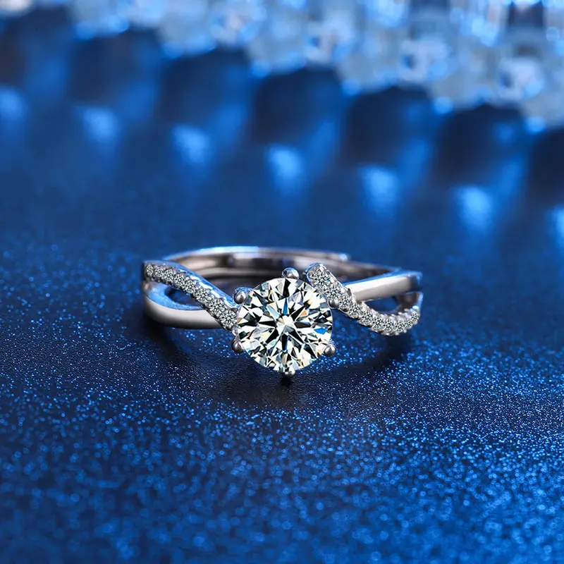 Cincin Couple Curve Eight Hearts Wedding Ring Aksesoris Perhiasan Cewek - Luciane Jewelry 3