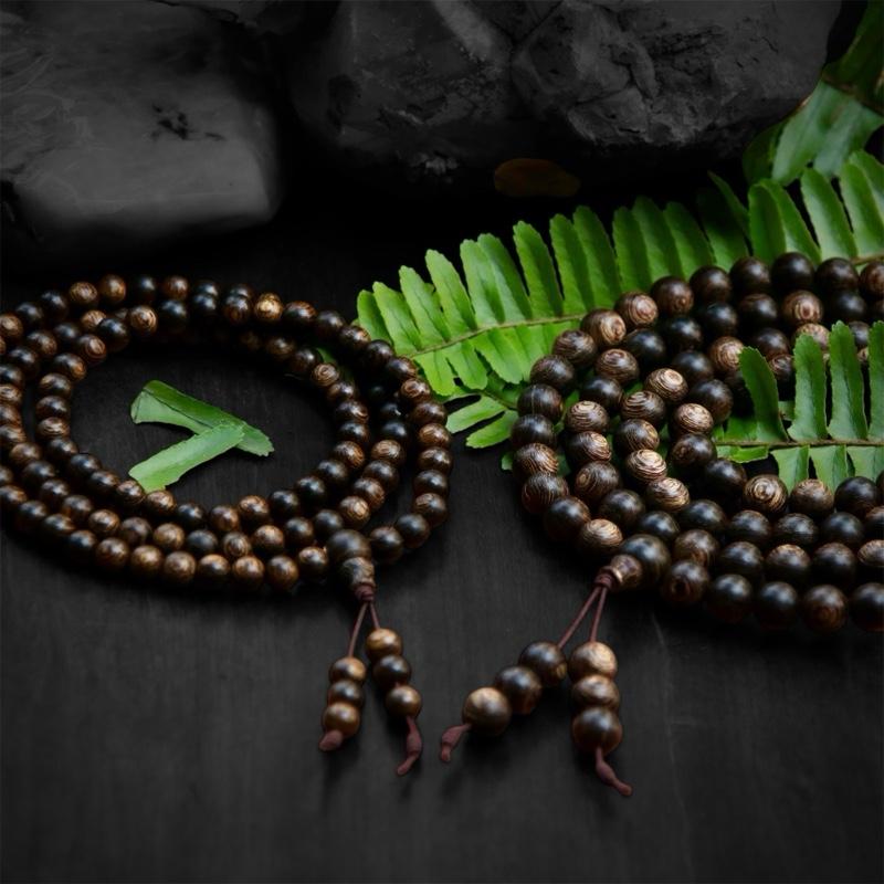 BTT21 - Vòng Tay Trầm Hương Sánh Chìm Phiên Bản Cao Cấp 108 hạt Size 6li - 7li - 8li -  Mùi Thơm Dịu Nhẹ Theo thời tiết - Thích hợp cho người thích tỷ trọng và gu thời trang. SP được gia công chế tác bởi đội ngũ chế tác Mộc Phú Trọc Trầm Hương.