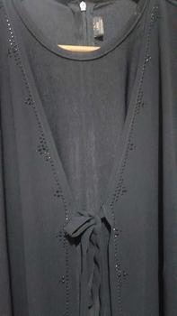 Product Review of ABAYA NAZIRA FULL HITAM  mote swarosky Hitam Polos terbaru 2024 Mutiara Muslim Wanita Bordir Ceruty from V** C**a 2