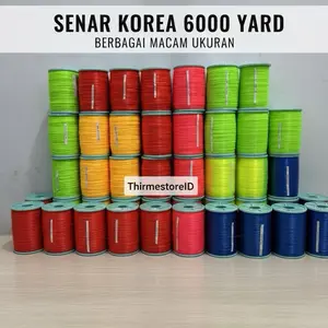 Senar Korea 6000 Yard Berbagai Ukuran untuk Layangan dan Pancing Bahan Kuat Lentur Tekstur Halus Kinclong Cocok untuk Main Layangan dan Pancing