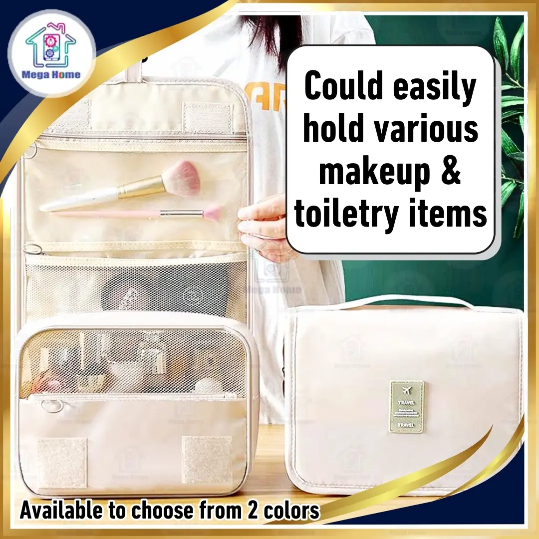 Toiletry Large Bag Hanging Cosmetic Storage Make Up Travel Pouch Waterproof Organizer Washbag MH