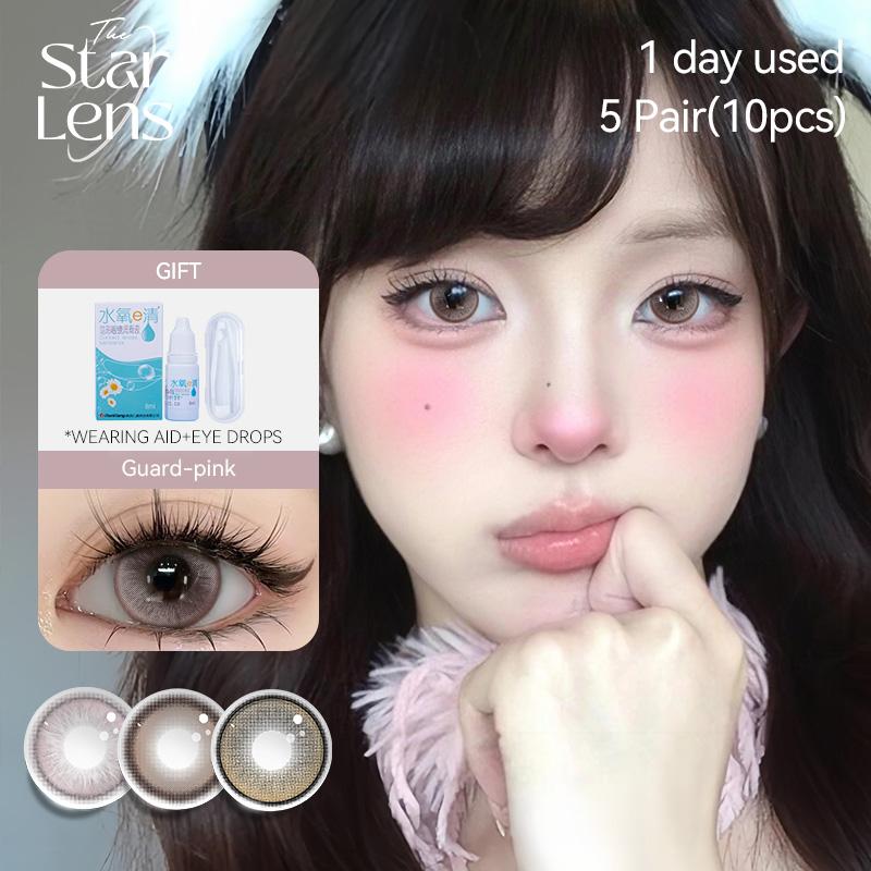 Kính áp tròng hàng ngày, Starlens, 10 cái, Kích thước 14,2mm, Mắt búp bê, Thích hợp để sử dụng trong 1 ngày, Mức độ 0,0-8,0