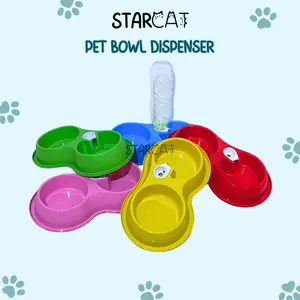 SC Pet Food Dispenser Tempat Makan Minum Otomatis Kucing Anjing