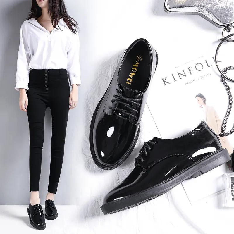 Product Introduction of ALVEENASHOES Sepatu docmart tali wanita sepatu casuall gaya korea sepatu loafers sepatu oxford 1