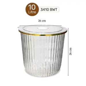 Toples Akrilik NNDS BISTRO 10 Litre 3410 BWT Tempat Penyimpanan Serbaguna Multifungsi 26 cm x 26 cm