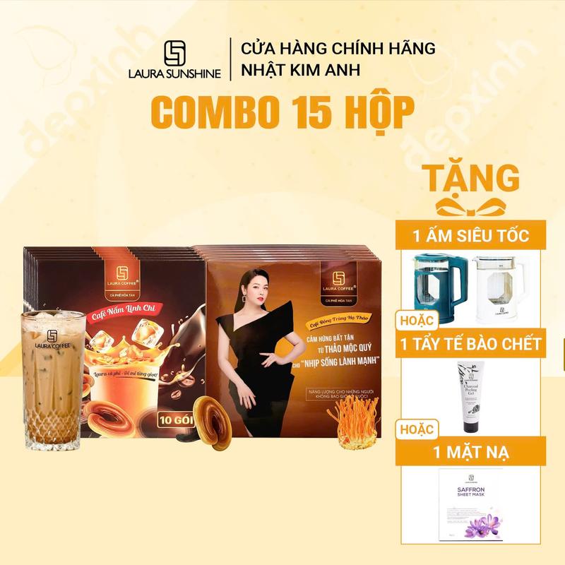 [TẶNG QUÀ] Combo 15 Hộp Cà phê Laura Coffee Nhật Kim Anh (15 hộp)