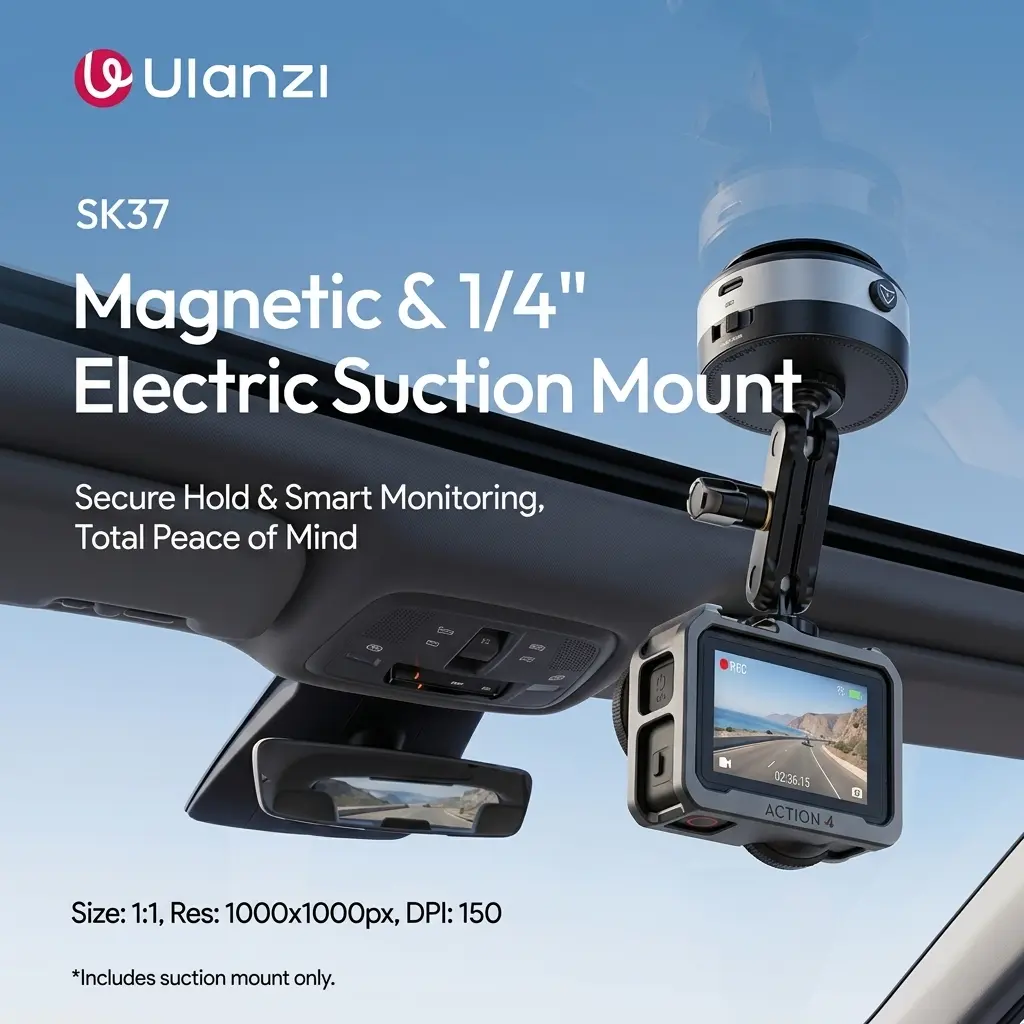Ulanzi SK37 (C124) Magnetic Electric Vacuum Suction Cup Mount
