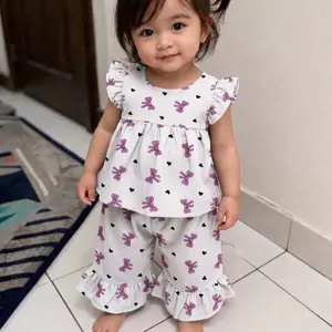 One set anak bahan rayon viscose premium/stelan anak lucu/ setelan anak adem /one set adem