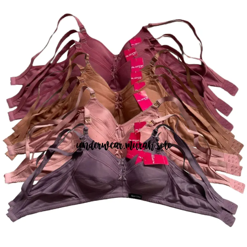 Paket Bra / BH Sport Dewasa Tanpa Busa Tanpa Kawat Polos Katun 3pc/6pc 1