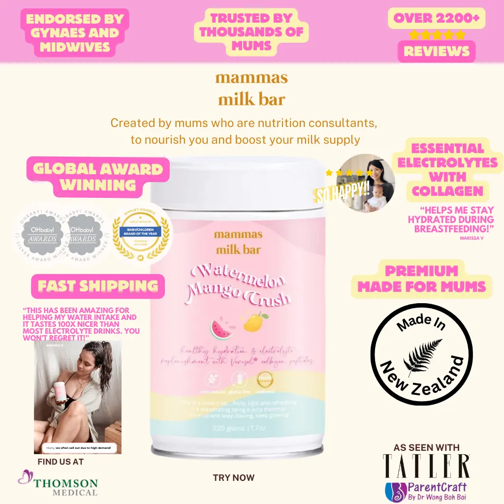 Mammas Milk Bar - Watermelon Mango Crush Hydration Electrolyte Drink with Verisol Collagen - Made in NZ