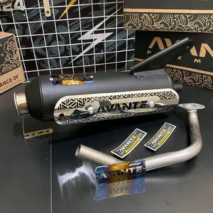 knalpot Fullsystem MONCONG LIPAT Original AVANTE PREMIUM Free Cover Tameng Stainless Untuk Beat Vario Nmax Pcx Aerox Spin Ksydrive Skywave Baud mesin knalpot Motorcycle