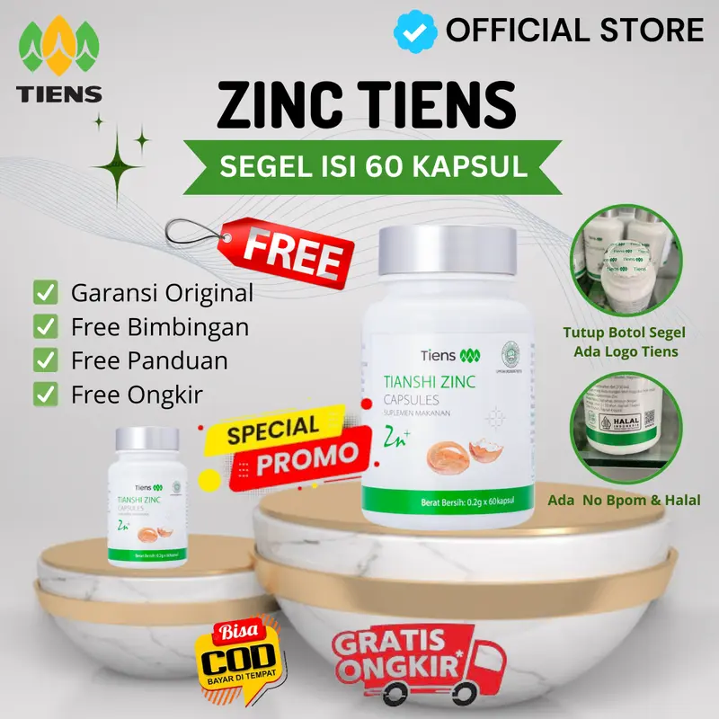 Suplemen Zinc Tiens Capsules Tianshi Original Bpom 8