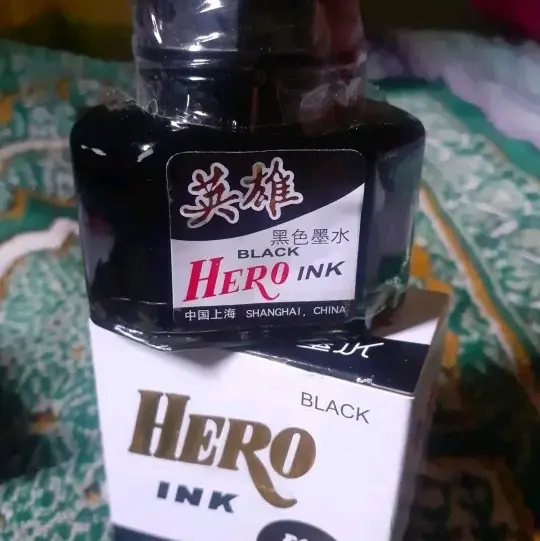 Tinta Hero warna hitam isi 50mL stok ready