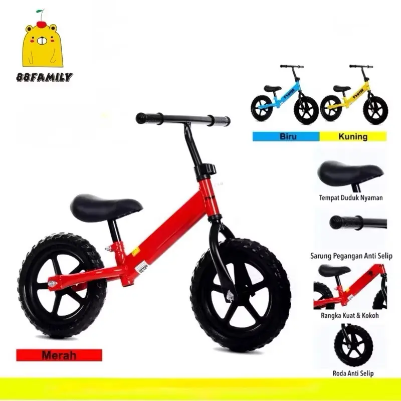 Balance bike 2 whaals Rainbow sepeda anak tanpa pedal 2 roda pelangi push bike sepeda keseimbangan anak