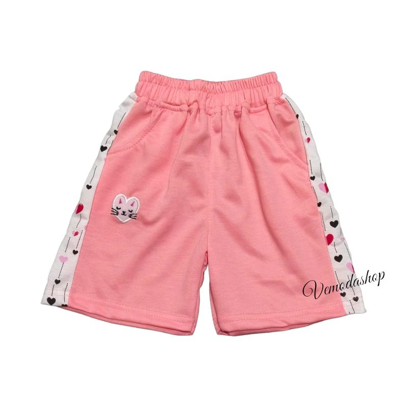 VEMODASHOP - Celana Pendek Anak Perempuan Usia 3-14 Tahun Motif LOVE KOMBINASI Fashion 1