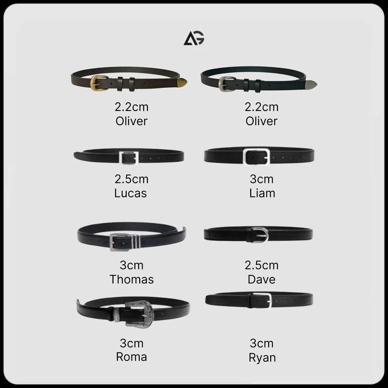 Thắt lưng da bò nhập khẩu chính hãng August, hợp kim cao cấp, lỗi 1 đổi 1 bảo hành chính hãng