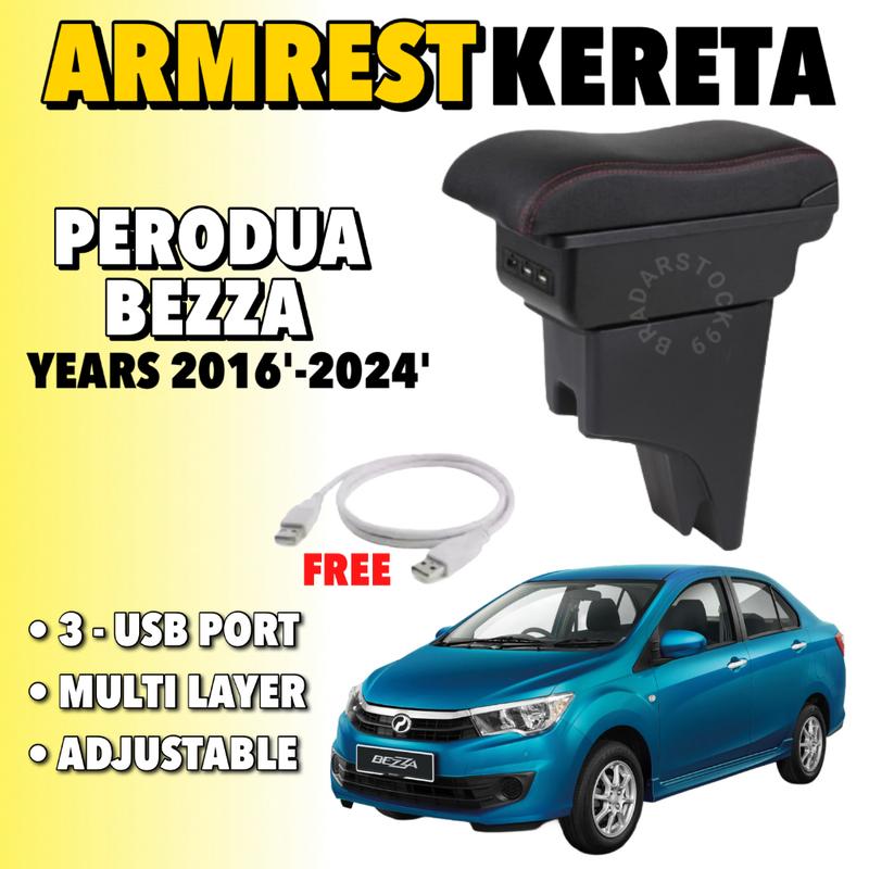 Perodua Bezza ( Years 2016-2024 ) Multi Layer Armrest Adjustable ...