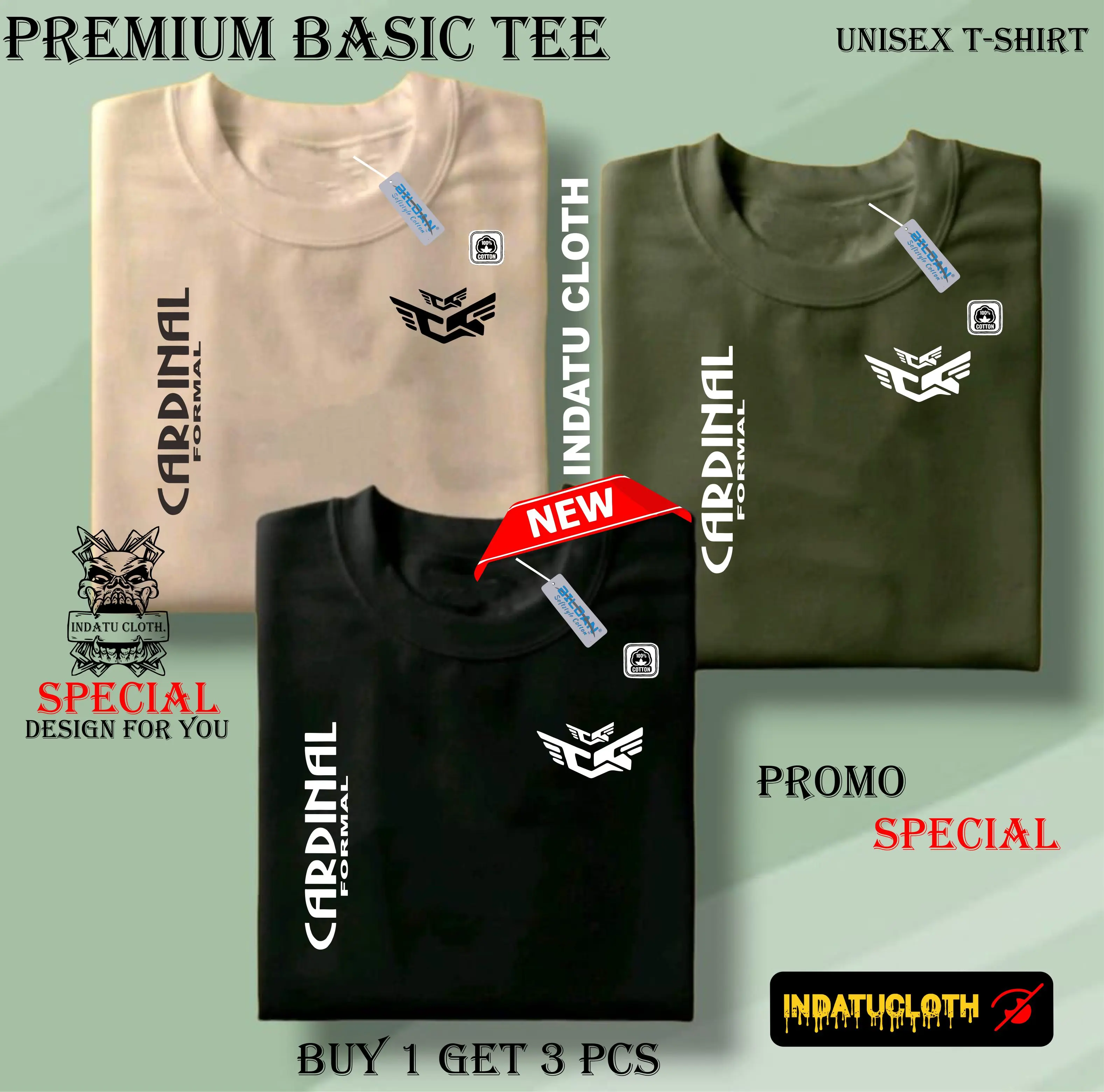 BELI 3 OR 1 KAOS (PROMO COD) INDATU CLOTH -Kaos Distro Pria-Kaos Distro Terbaru CRDNL ART  100% Bahan Soft Tebal Cotton Combed 30s Premium High Quality Oblong Keren Cowok