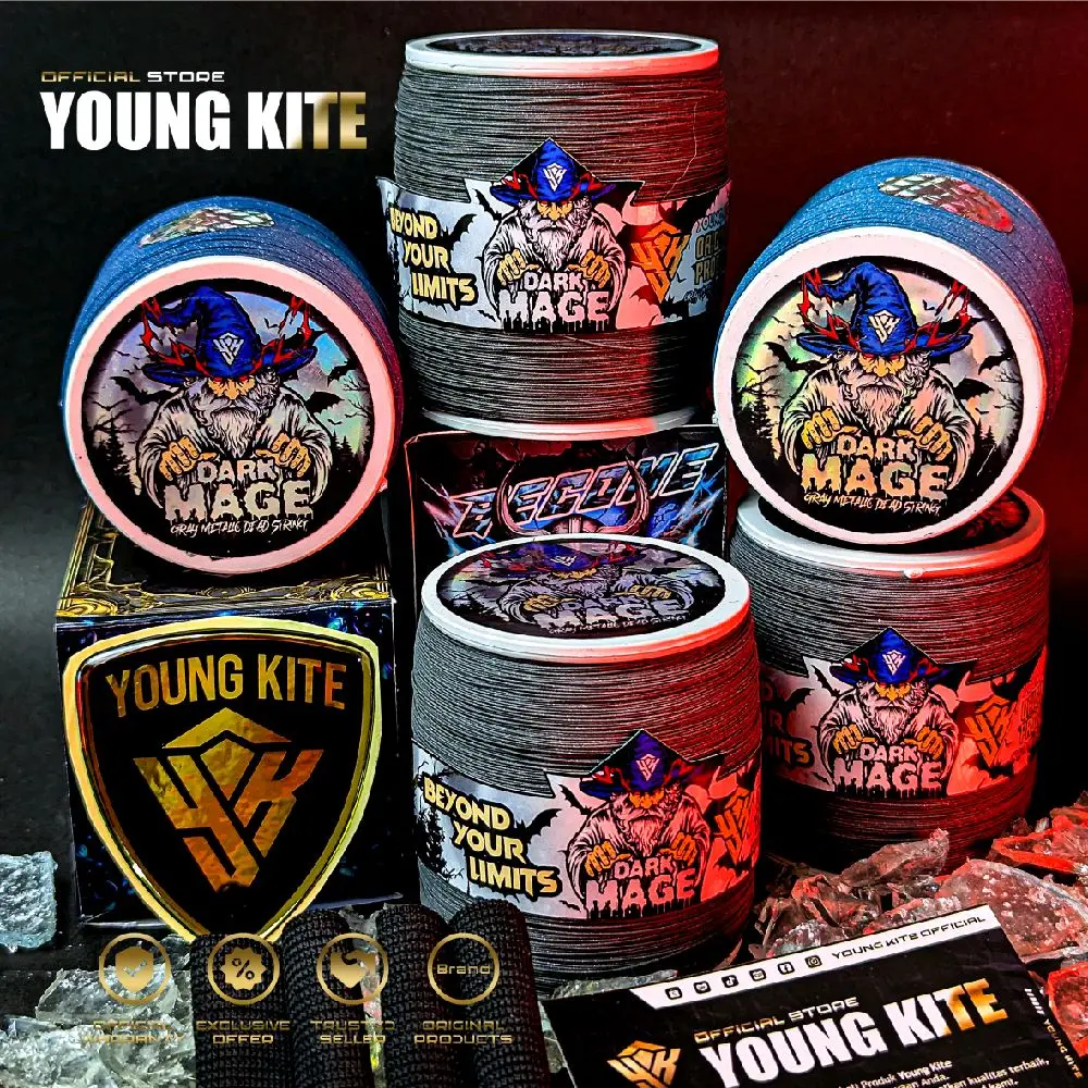 Gelasan Dark Mage Grey String Matot Super Tajam By Young Kite