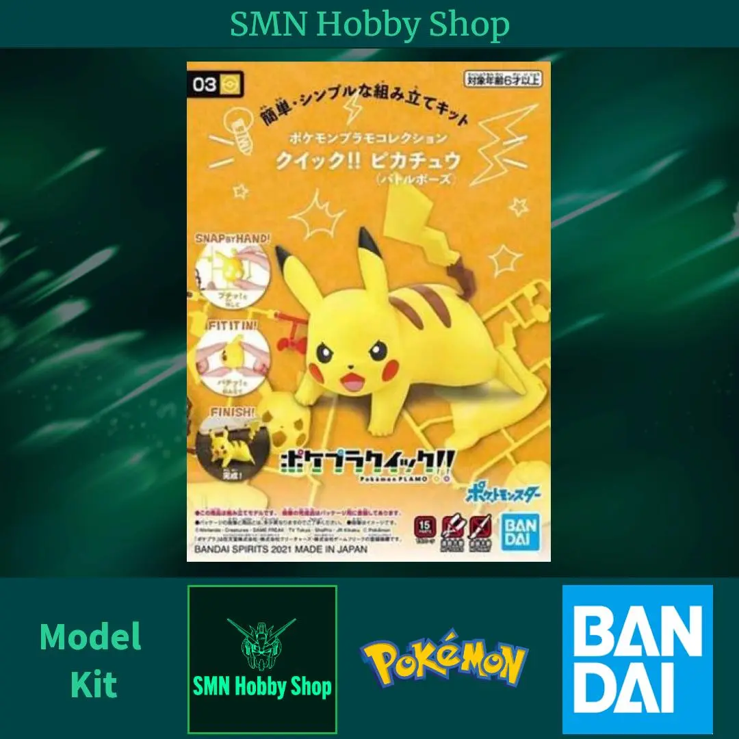 Buy Bandai Hobby - Pokémon - 03 Pikachu Battle Pose, Bandai Spirits, Pokémon Model Kit Quick